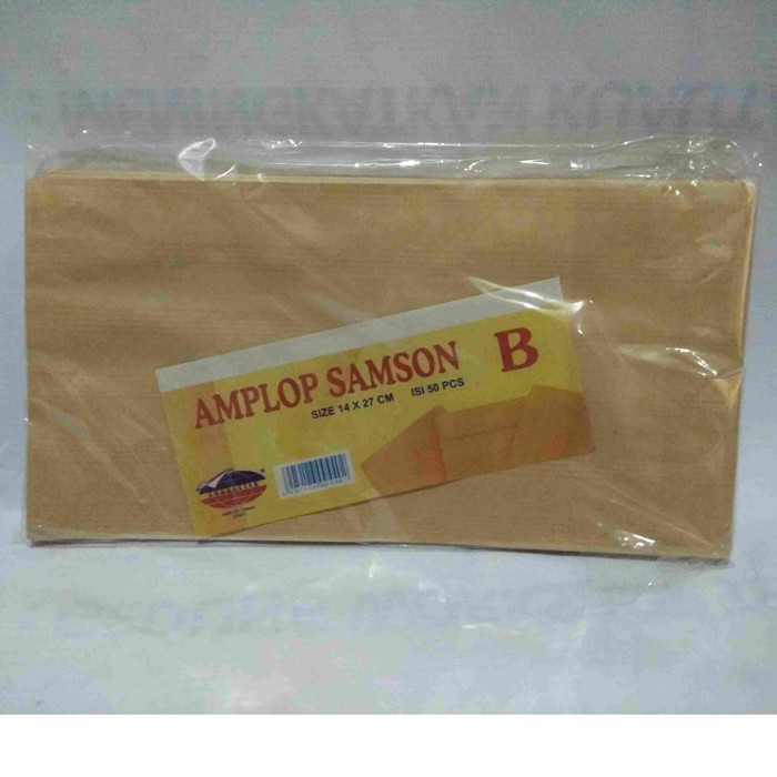 

Amplop Coklat Salur Samson B Size 14x27cm Isi 50pcs