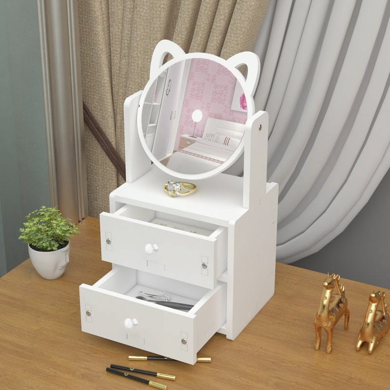 RAK KOSMETIK VINTAGE CERMIN STORAGE BOX kecantikan M956