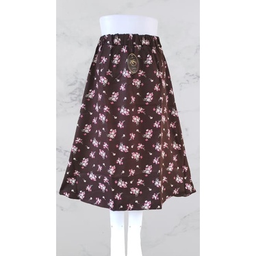 Korean MIdi Skirt Motif Bunga/ Rok Panjang Wanita