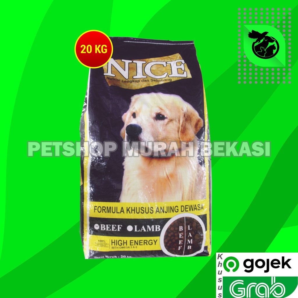 [GOSEND] Makanan Anjing Murah Nice Dog Lamb 20 Kg Dog Food Karungan 20kg Rasa Domba