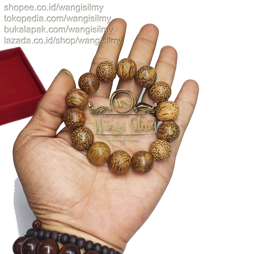 Gelang Kayu Liwung Putih 15mm - Gelang Liwung Macan Putih - Gelang Kayu liwung 18mm