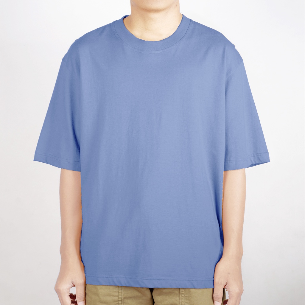 OVERSIZE TEES DUSTY BLUE