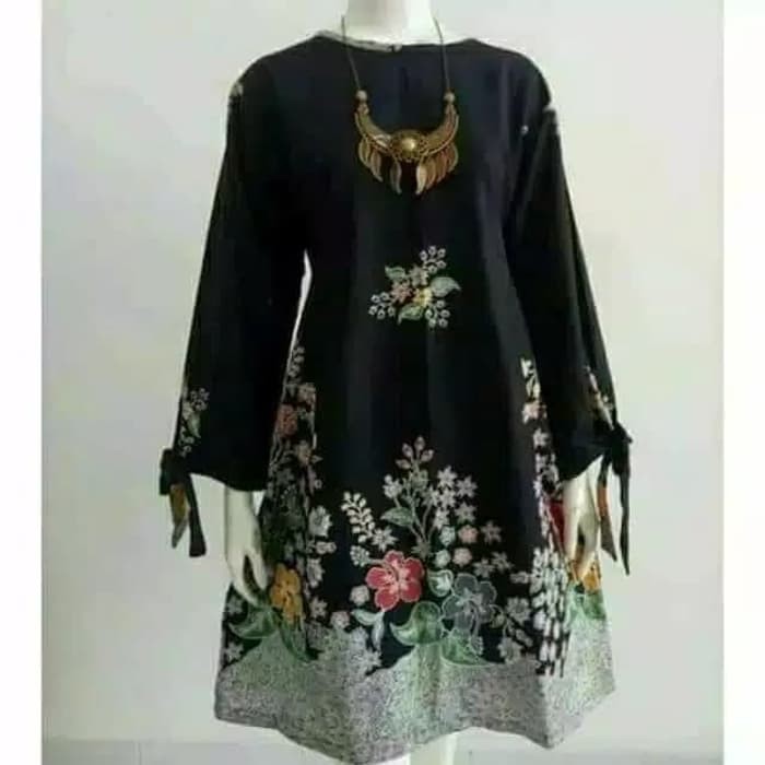 Batik Furry - Atasan Batik Wanita Modern Terbaru - Tunik Batik Dress Batik Seragam Kantor