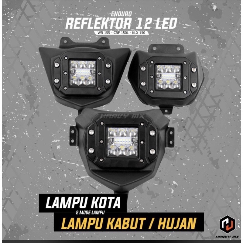 lampu Reflektor Led Depan klx 150 CRF 150L  WR 150 /  Lampu Tembak Led Untuk Reflektor crf 150 klx bf ktm 2017