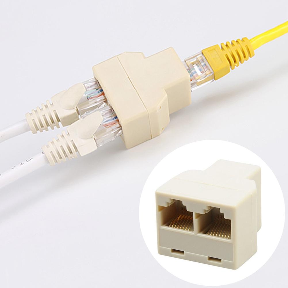 Barrel RJ45 Double 1-2 Connector sambungan LAN