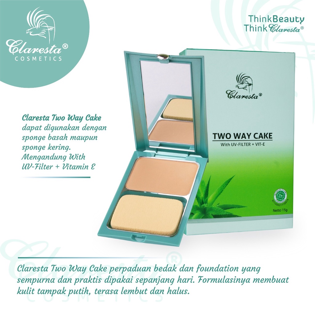 ☘️Yuri Kosmetik☘️ Claresta Two Way Cake Classic 12g