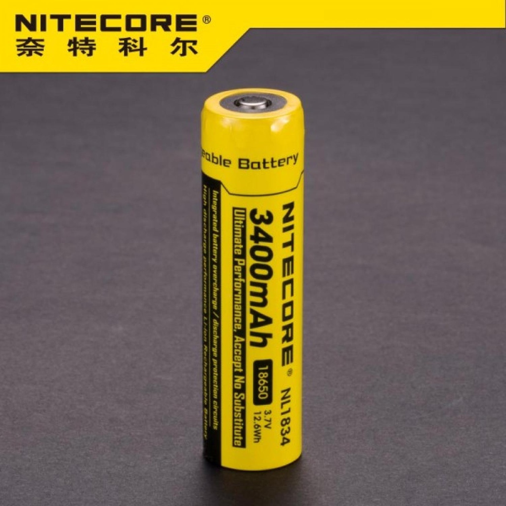 IDN TOOLS - NITECORE 18650 Rechargeable Li-ion Battery 3400mAh 3.7V - NL1834