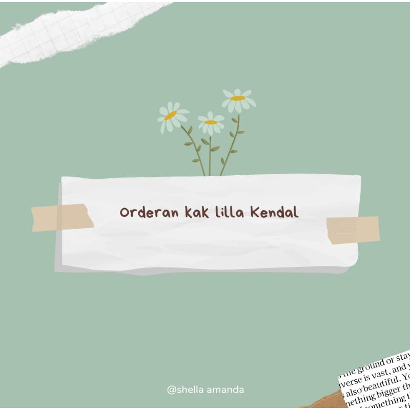 

ORDERAN KAK LILA KENDAL