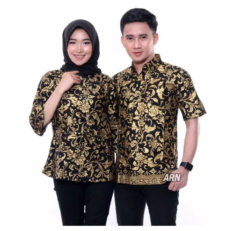 Baju batik Couple Keluarga Ayah Ibu Anak Pasangan Suami Istri Atasan Wanita Pria Dan Anak Anak Sania Ruflle Ori Ndoro Jowi Modern Family Lebaran Terbaru 2023