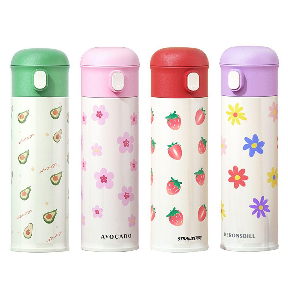 Solighter Botol Minum Termal Portable 500ml Bahan Stainless Steel Dengan Sedotan