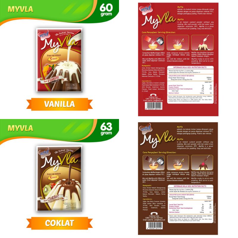 

Nutrijell MyVla Vanila / Coklat