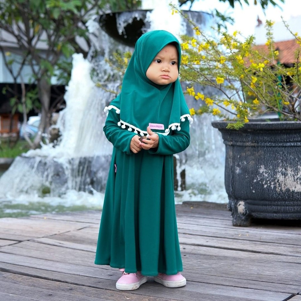 Baju Gamis Anak Perempuan Lucu Jersey Import Newborn - 5 Tahun / Gamis Bayi Perempuan / Gamis Bayi