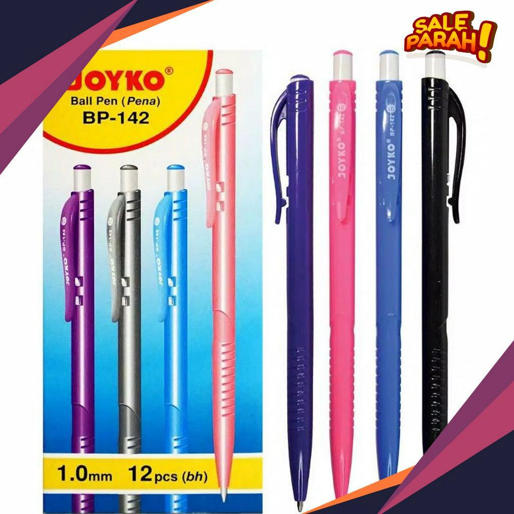 

PALING DIMINATI Pulpen BP142 Joyko Ball Pen 1mm Retractable Per Lusin