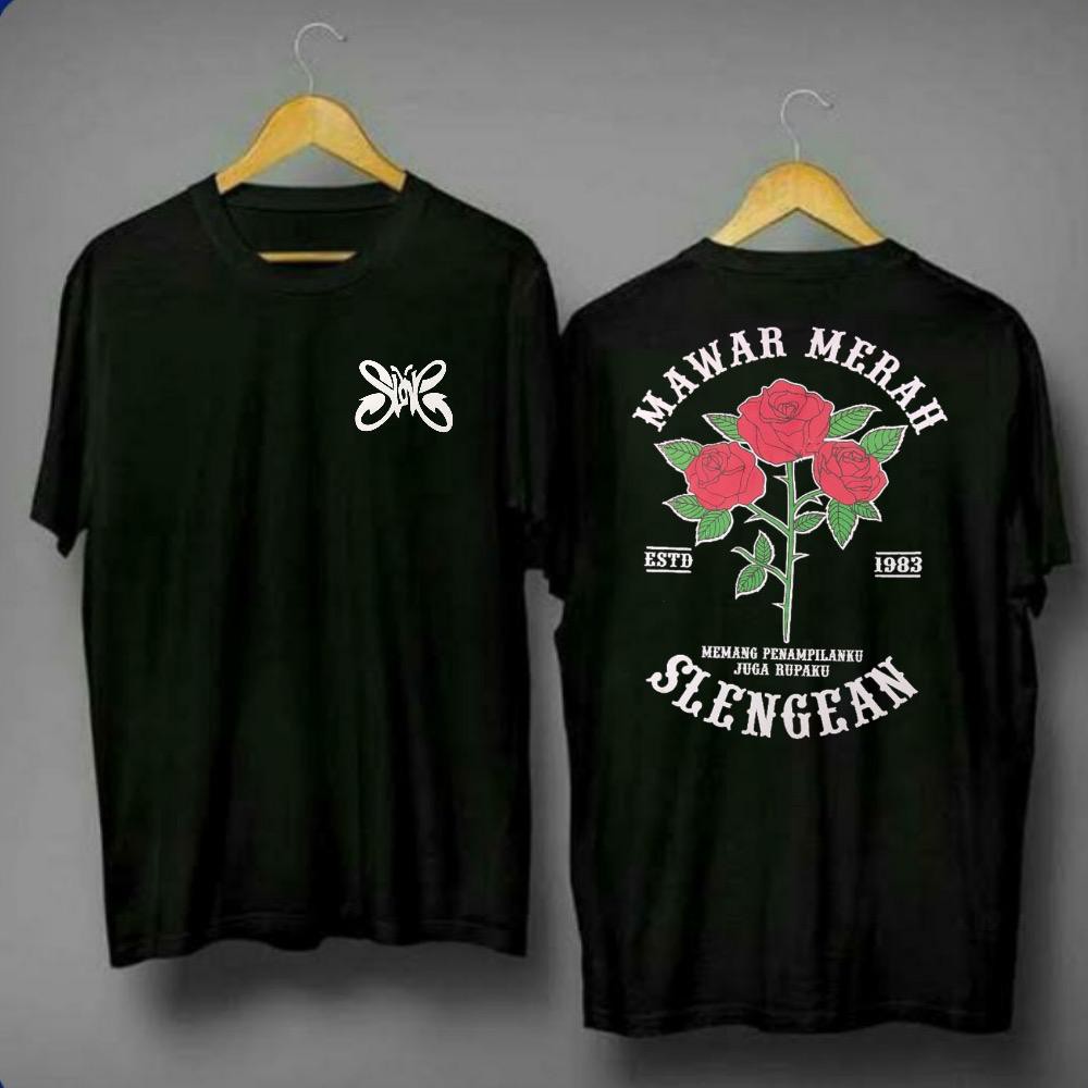 BAJU TSHIRT KAOS DISTRO SLANK MAWAR MERAH / ATASAN PRIA / T-SHIRT PRIA / SLANKERS