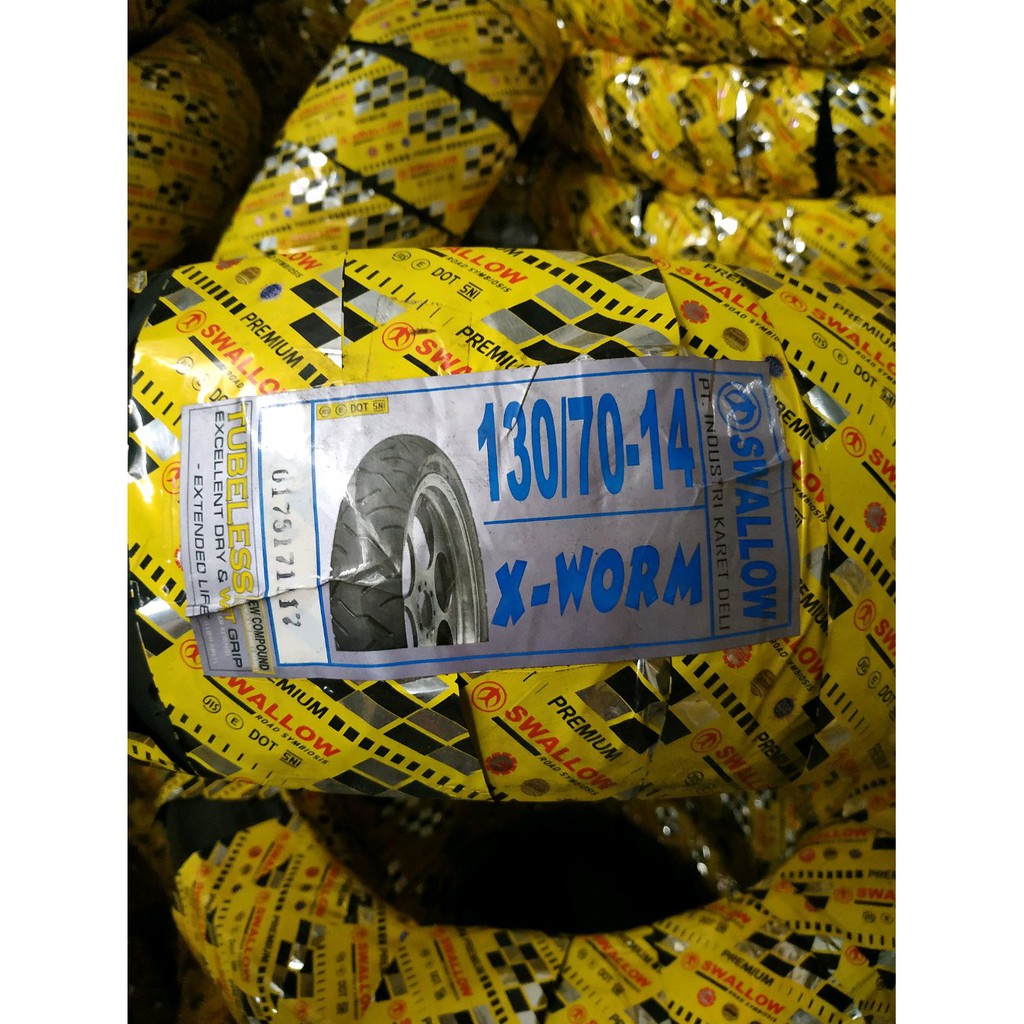 Ban Swallow ukuran 130 per 70 ring 14 xworm plus ban dalam   NEW Cpare2847