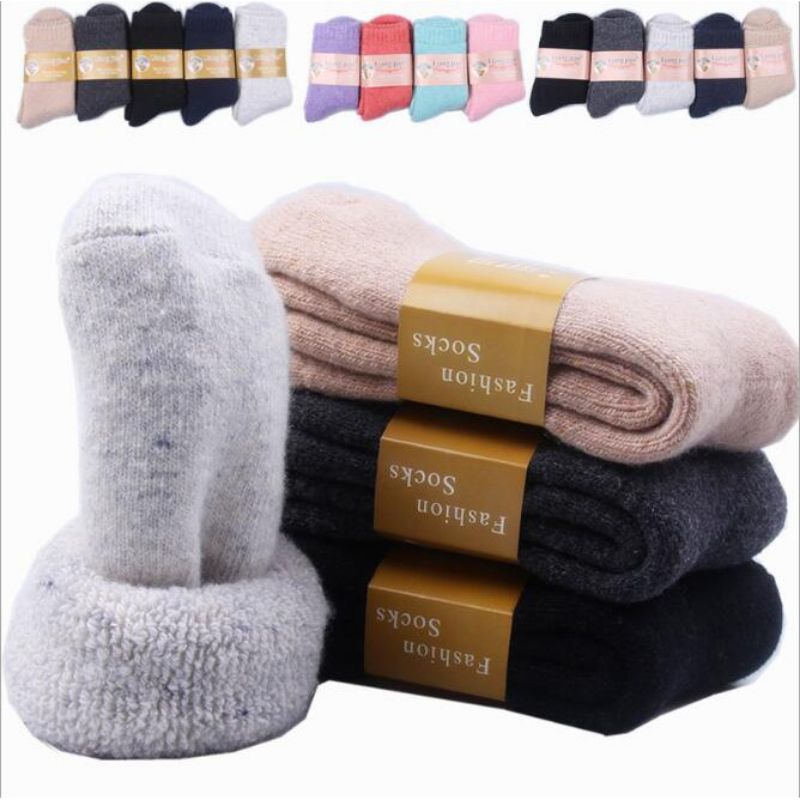 IMPORT WOMAN MAN WINTER WOOL WARM SOCKS KAOS KAKI PRIA WANITA WOL BULU DOMBA MUSIM DINGIN