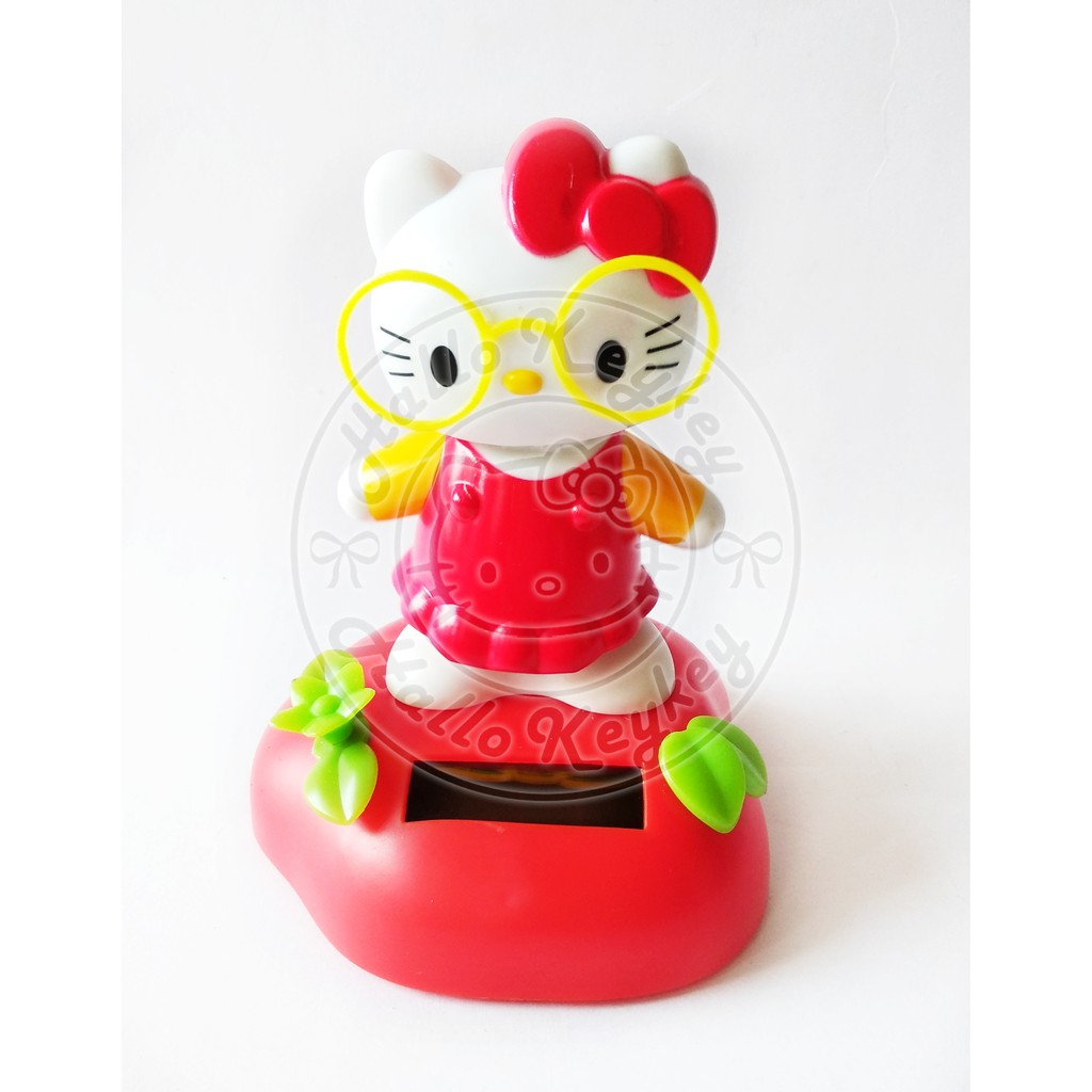 pajangan solar hello kitty nerd red
