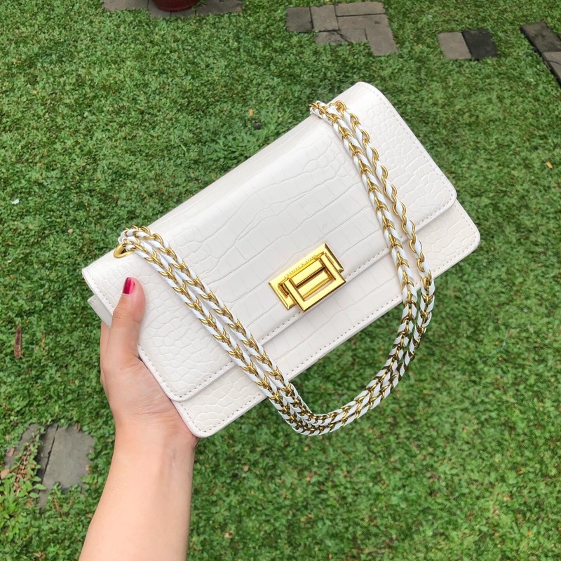 CK Croco Shoulder Bag