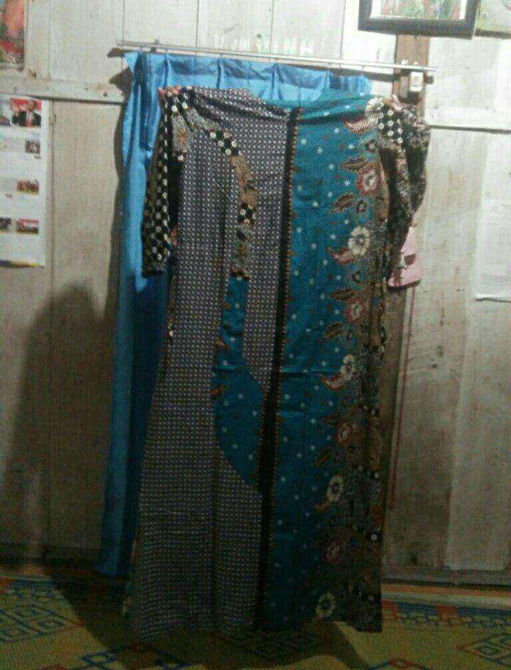 Cod-ms Gamis Batik Srieedari Maxi Bumil/busui Katun Sogan Size Jumbo Ld.120
