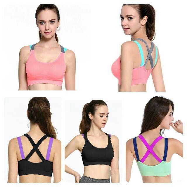 PASTEL SPORT BRA ATASAN SENAM ZUMBA FITNESS GYM YOGA
