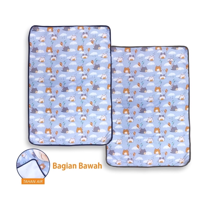 CINTAKA PERLAK BAYI OVAL DAN KOTAK PRINT MOTIF CUTE CAT &amp; TIGER / TATAKAN ALAS BAYI