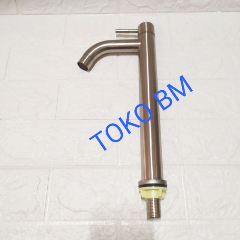 kran bambu sus 304/kran wastafel sus 304 tinggi 30 cm