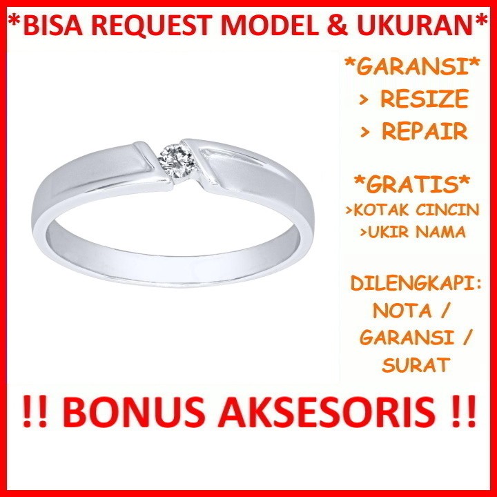 Gratis Tulis Ukir Nama Bisa Pesan Model Garansi Silver Asli Cincin Kawin Perak Nikah Tunangan Id429