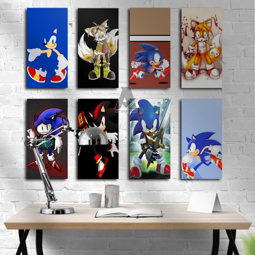 SONIC Hiasan dinding Hiasan Kamar Poster Kayu Pajangan Rumah/ dekorasi dinding / Walldecor