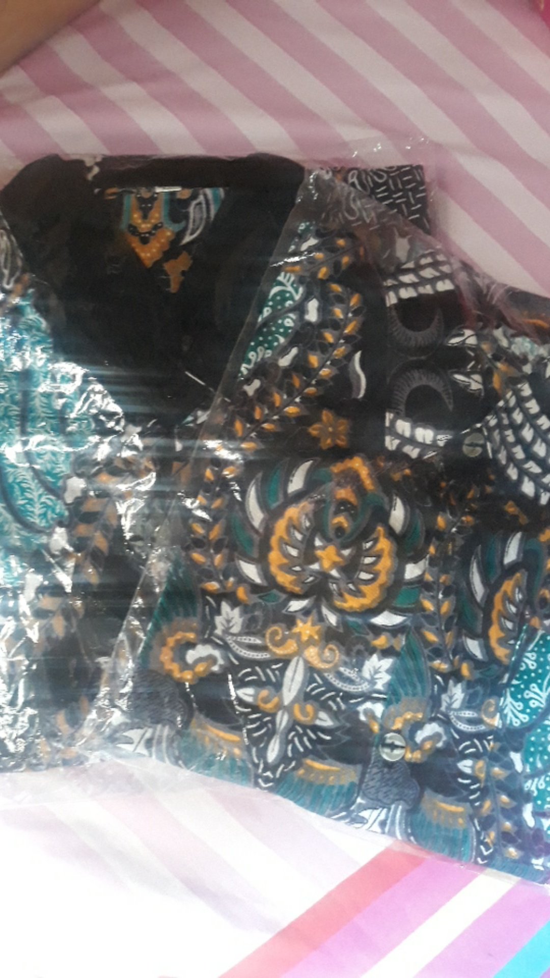 Batik Couple Keluarga Sania Ruffle Ori Ndoro Jowi Dnt Motif Rantai Putih