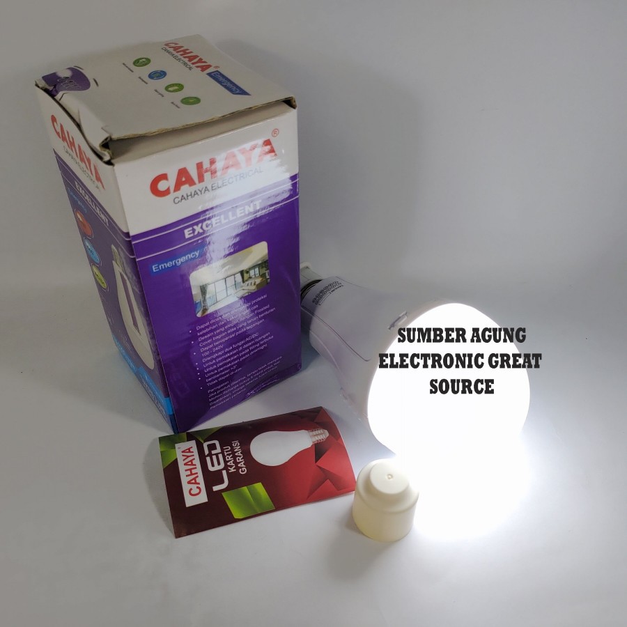 Cahaya Lampu Emergency AC DC Excellent 11W 2x1200mAh 660Lumen Terang