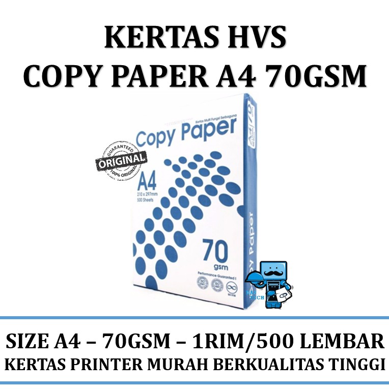 

Kertas HVS COPY PAPER A4 70 gsm - 1 Rim / 500 lembar High Quality