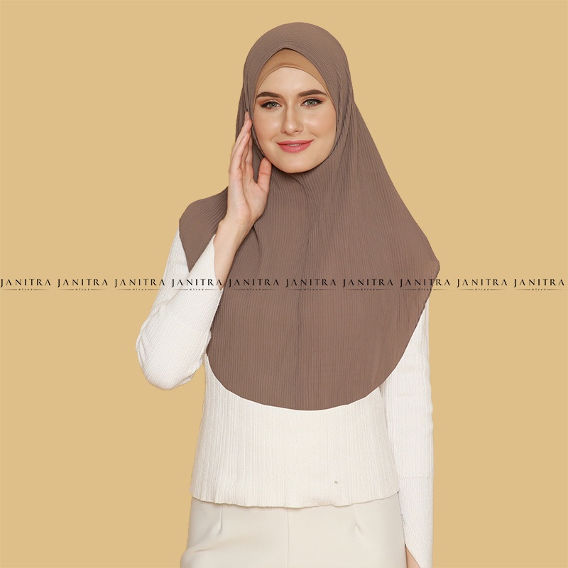 Jilbab Bergo Plisket Ceruty Babydoll | Kerudung Plisket | Bergo Maryam Plisket | Jilbab Instan-4
