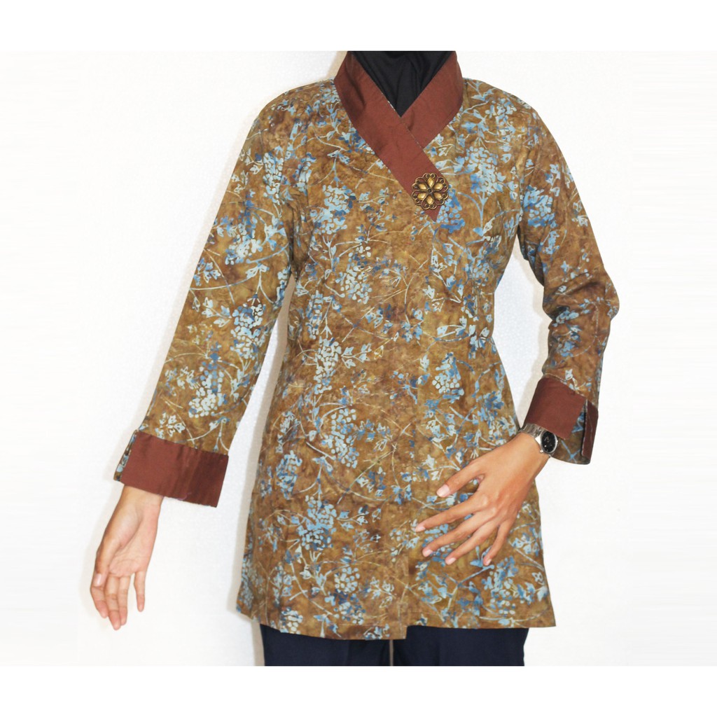 Blouse Batik Wanita I Blus Batik I Blus Kerja Wanita Batik Daisy