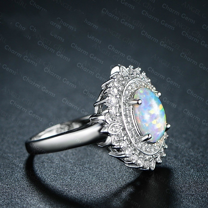 New Products Round Opal Fashion Ring Fashion Opal Jewelry