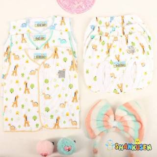 Setelan Baju Bayi Pendek Shankusen polos 3 stel | Shopee