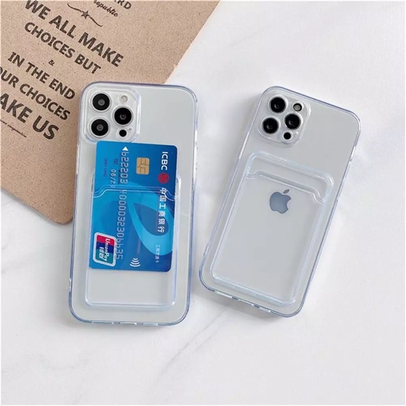 Soft Case Card Holder Slot Foto / Kartu SAMSUNG A04 A04E A04S A01 CORE A10 A10S A20 A20S A30 A30S A50 A50S A70 A70S A11 A21S A31 A51 A71 4G 5G Casing Wallet Transparan TPU Clear Bening