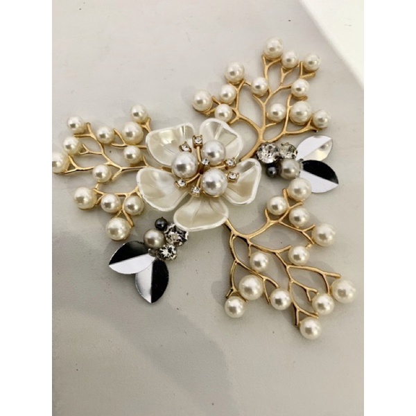 Payet pinggang Bunga 3D Gold Silver