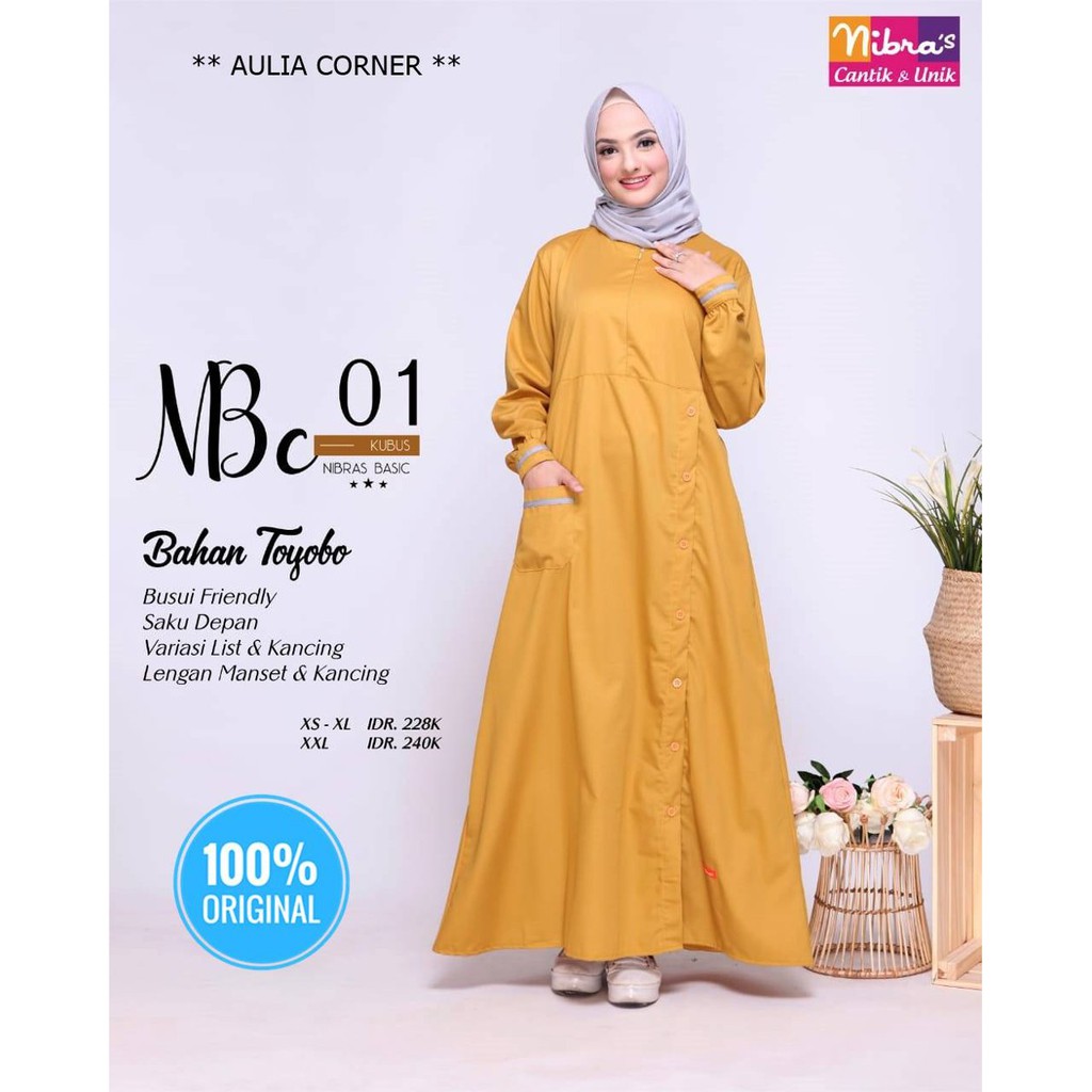 Busana Muslim Gamis Terbaru Nibras Nbc 01 Kubus ORIGINAL Pilihan Semua Wanita