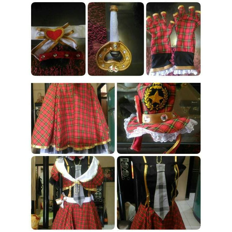 kostum eli ayase tartan idol love live