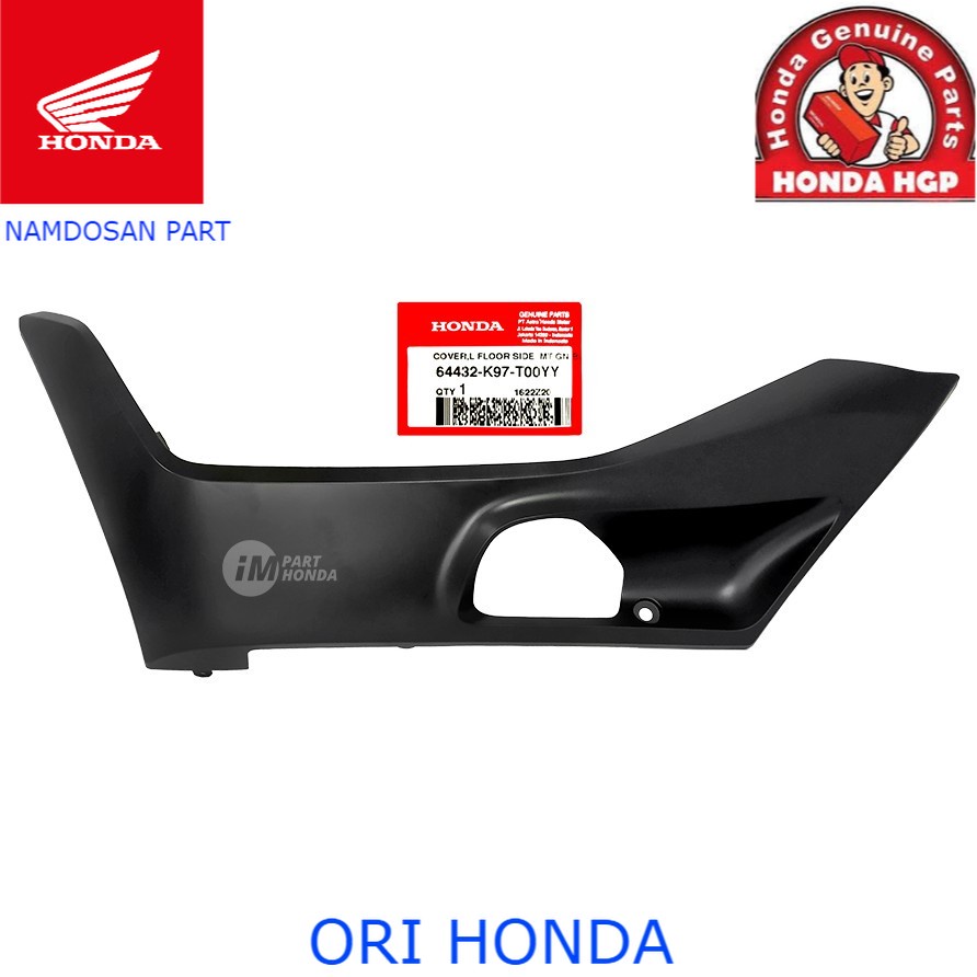 Ahm COVER PIJAKAN KAKI KIRI PCX150 HITAM DOFF 64432-K97-T00YY COVER FLOOR PCX150 KIRI ORIGINAL AHM