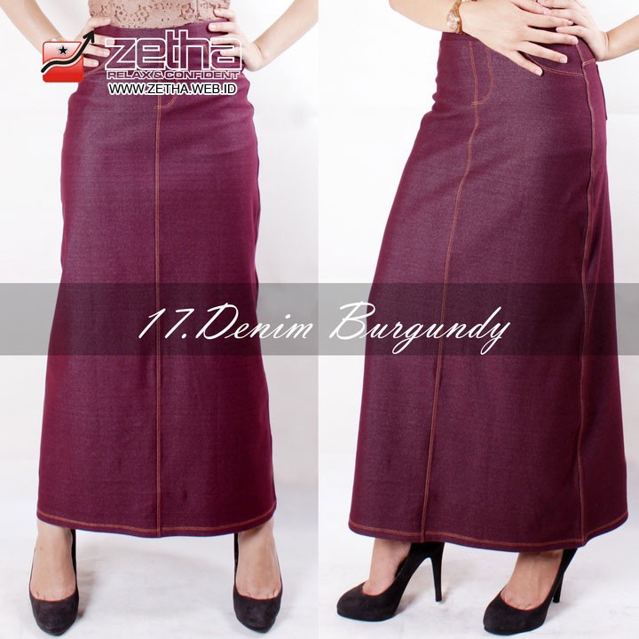 Rok Zetha Denim Burgundy