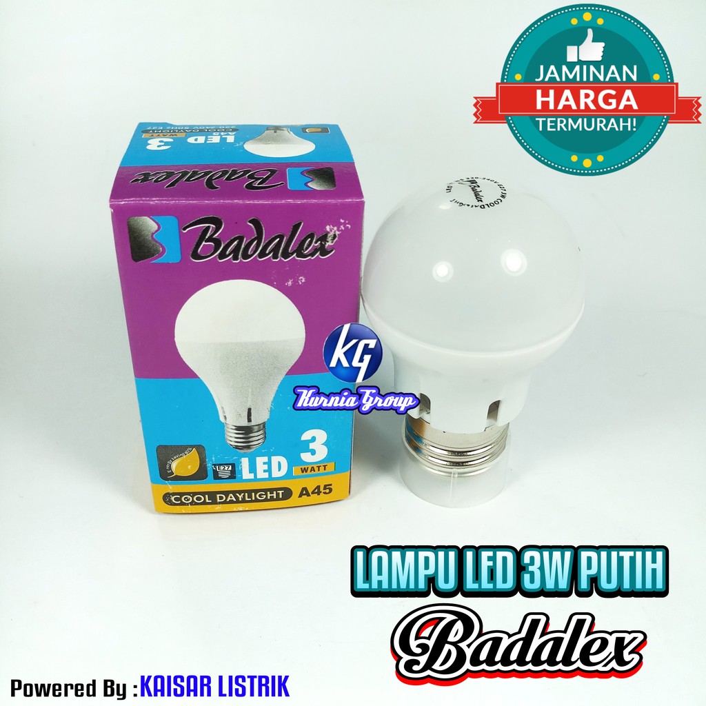 LAMPU LED 3W  PUTIH Termurah Hemat Energy 3 watt Bohlam 3watt  3 w 3watt TERMURAH