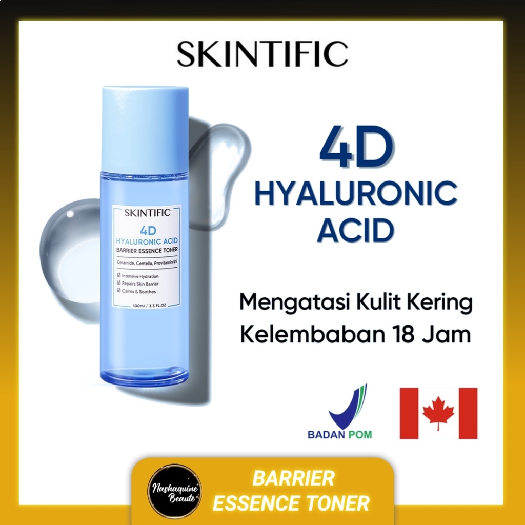 SKINTIFIC TONER - 4D Hyaluronic Acid - Soothing Toner - Exfoliating Toner - Glycolic Acid Toner 100ml