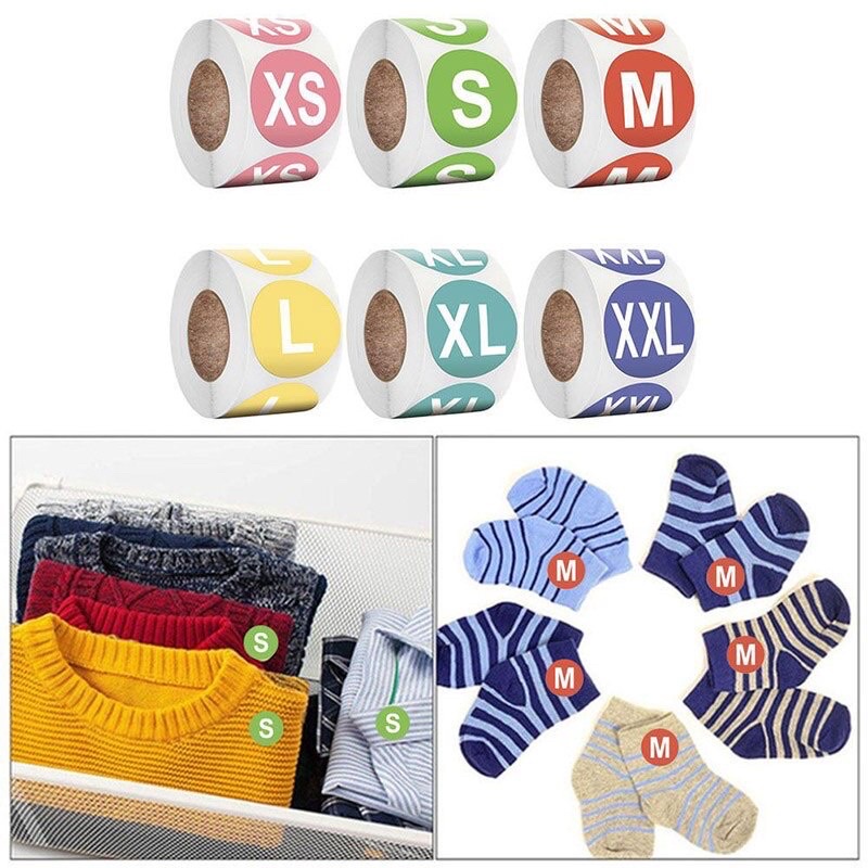 

10pcs sticker label ukuran untuk pakaian baju, celana dan lain lain