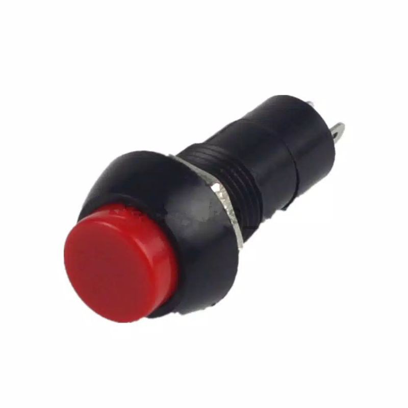 Tombol Tekan Push Warna Merah 12mm 250v 3a