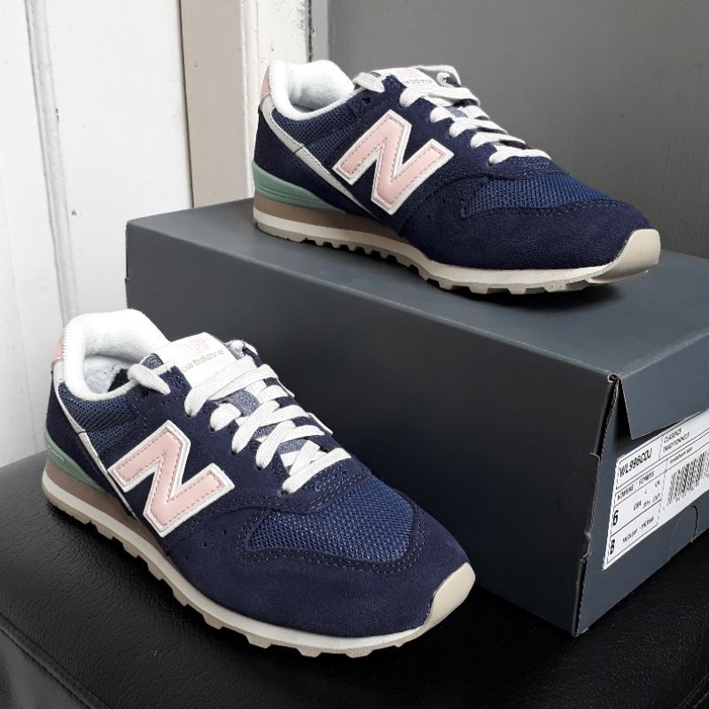 SALE New Balance up to 70% Classic Womens WL996COJ Navy Blue/Pink