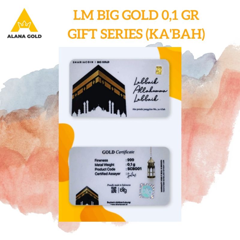 Logam Mulia Non Antam Big Gold 0,1 gram Gift Series (Ka'bah)