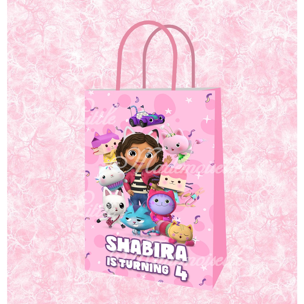 

Tas Ulang Tahun Anak / Goodie Bag Anak / Paper Bag Gabby Dollhouse