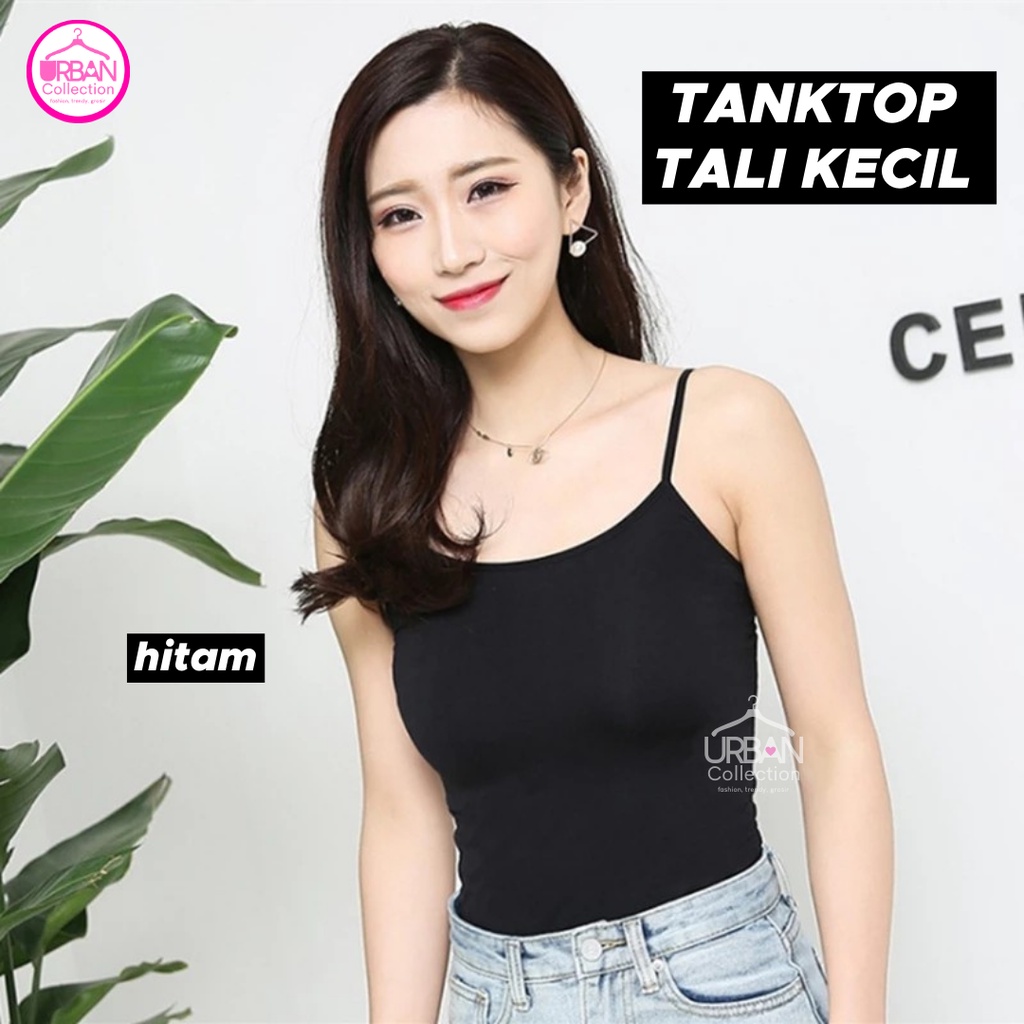 TANKTOP TALI KECIL SUPER MURAH / TERLARIS / BASIC ONE TIE TANKTOP - SPANDEX 100%