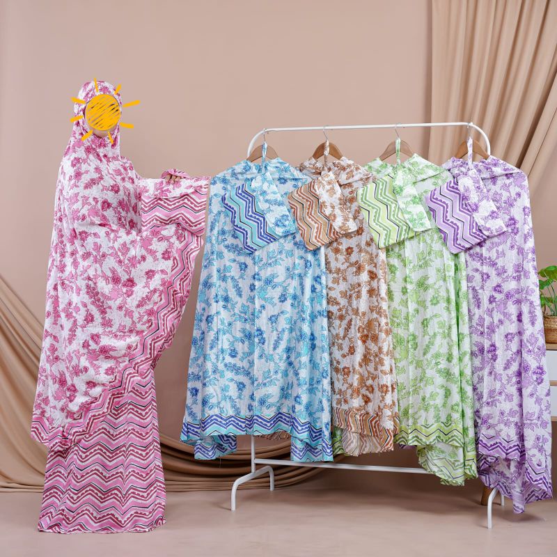 Mukena Rayon Jumbo Motif Batik Dan Bunga